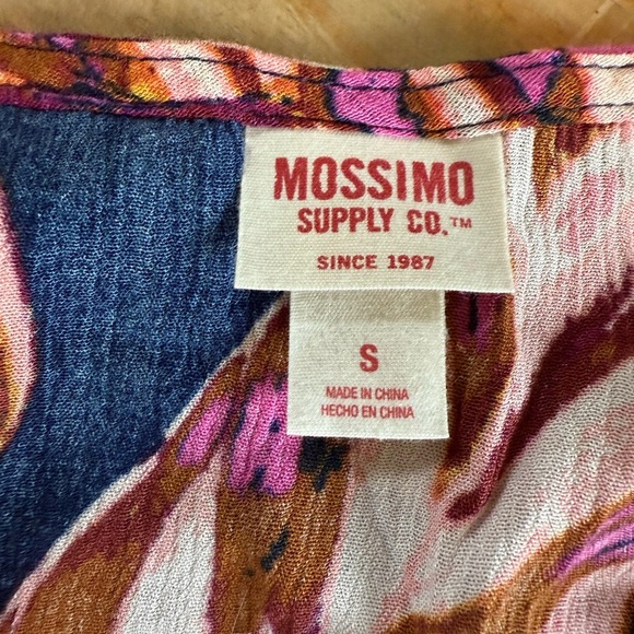 Mossimo Supply Co Floral Sheer Spaghetti Strap Tank Cami Crop Top Jrs Sz S - Picture 5 of 5